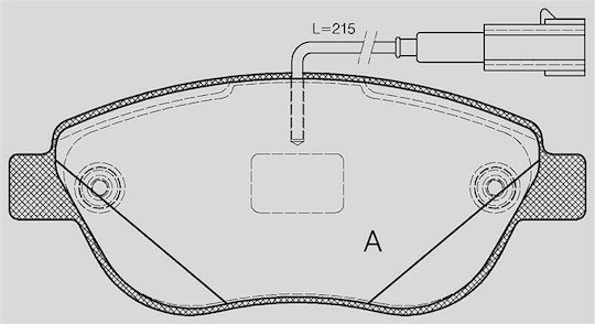 Open Parts Brake Pad for Fiat 500