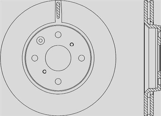 Open Parts Brake Discs 1pcs for Peugeot 107 Toyota Aygo