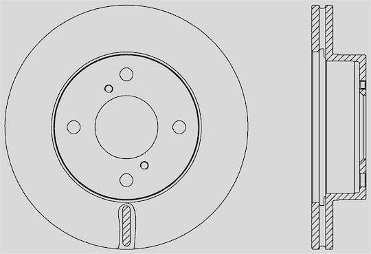 Open Parts Brake Discs 1pcs for Nissan Pixo Suzuki Alto