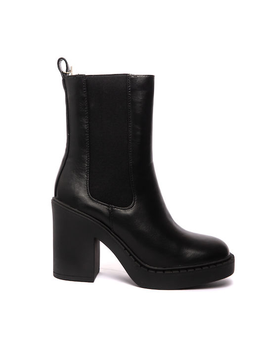 Malesa Damen Chelsea Stiefeletten Schwarz