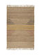 Teppich Rechteckig Sommer aus Jute mit Fransen Beige