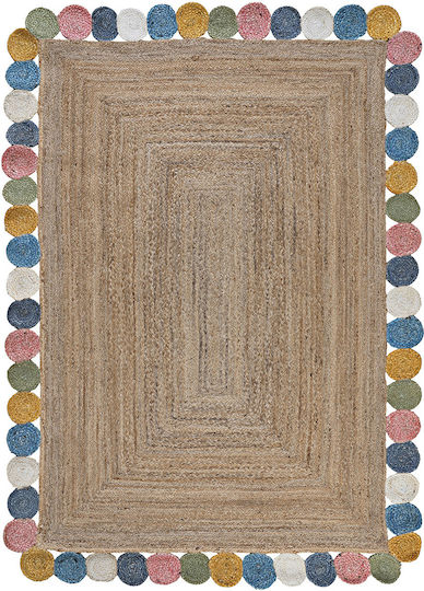Mumbai Irc19 Teppich Rechteckig Sommer aus Jute Beige