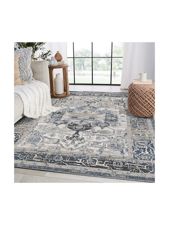 Saray Home Vintage Covor Rectangular Bumbac Albastru