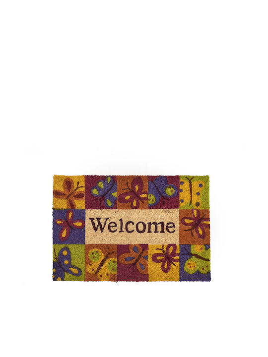 Entrance Mat made of Coir with Anti-slip Backing Multicolour 40x60cm