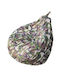 Pouf Pear Waterproof Green Camouflage 70x70x80cm