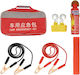 Car Emergency Kit with Fire Extinguisher Safety Triangle Jump Start Cables and Tow Rope