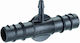 Claber T Shaped Connector Pipe 16mm 2pcs Black