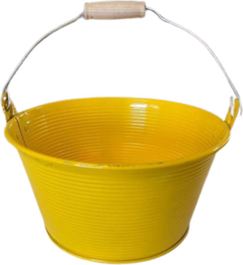 Planter Metal Yellow 20x20x10.5cm.