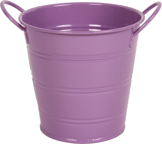 Planter Metal Purple 10x10x9.5cm.