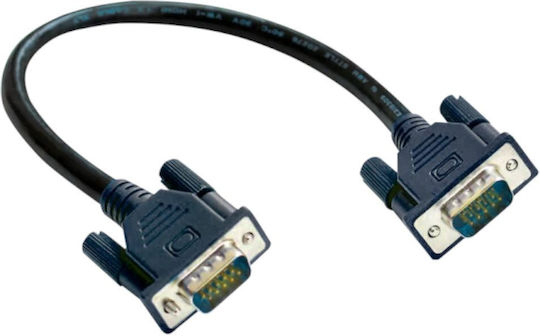 VGA male to VGA male Black 0.3m Cable (11.1.12)