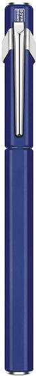 Caran D'ache Writing Pen Medium Blue made of Aluminum with Blue Ink