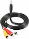 Cable 3.5mm male - Composite male 1m (3330)