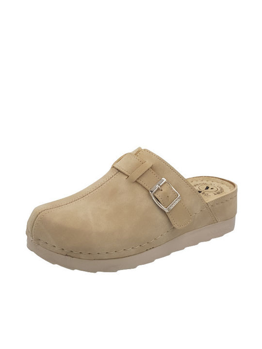 Vesna Leder Anatomisch Clogs Beige