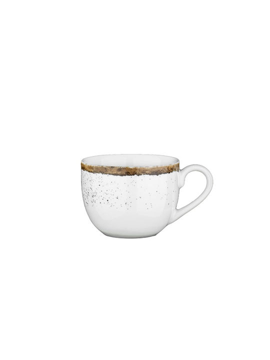 Lukanda Σετ Φλιτζάνια Cappuccino από Πορσελάνη Λευκά 100ml 6τμχ