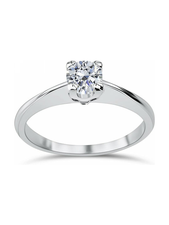 Single Stone from White Gold 14K