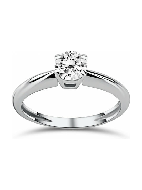 Single Stone from White Gold 14K