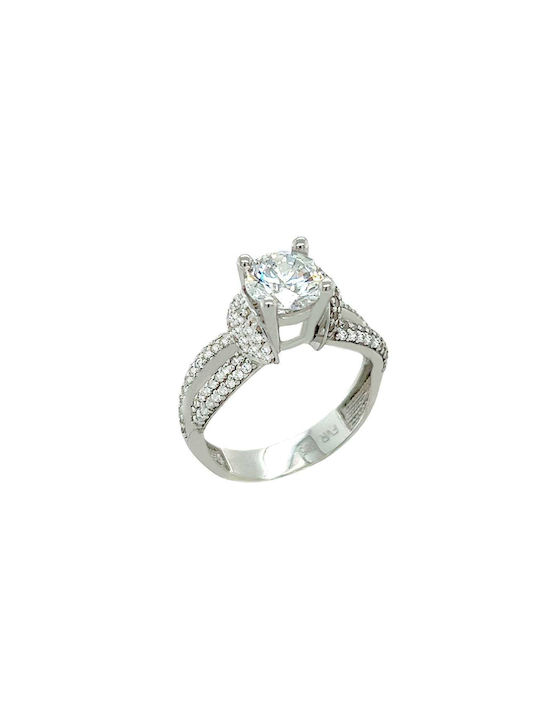 Single Stone from White Gold 14K