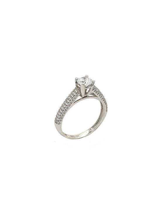 Single Stone from White Gold 14K