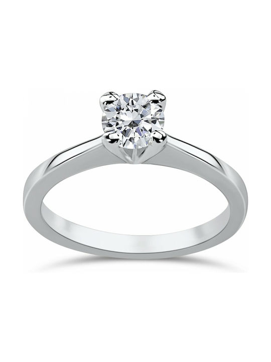 Single Stone from White Gold 14K