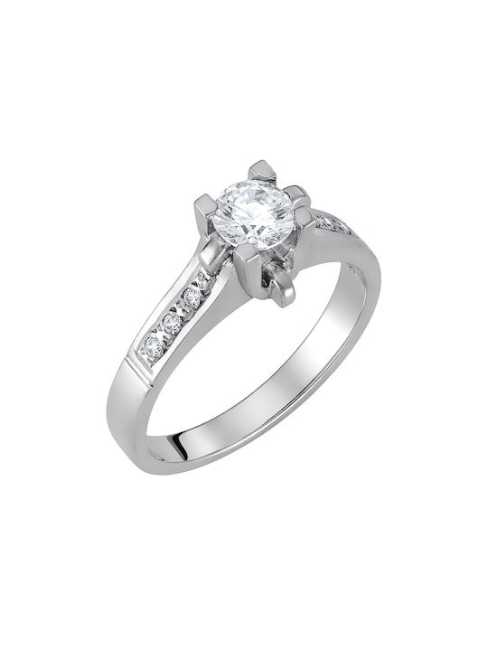 Single Stone from White Gold 14K