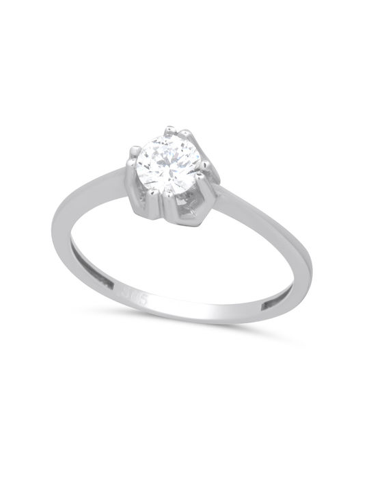 Single Stone from White Gold 14K