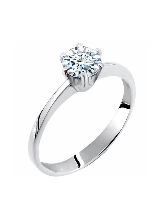 Single Stone from White Gold 14K