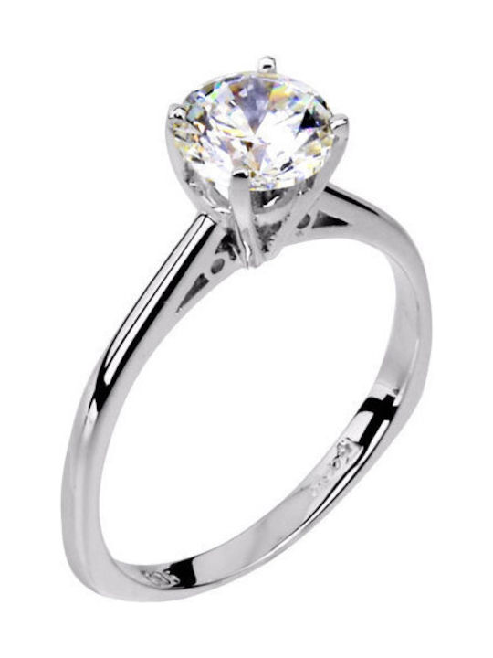 Single Stone from White Gold 14K