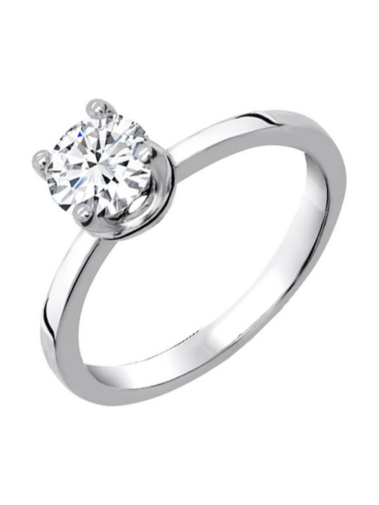 Single Stone from White Gold 14K