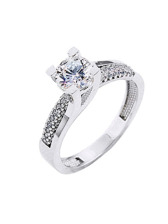 Single Stone from White Gold 14K