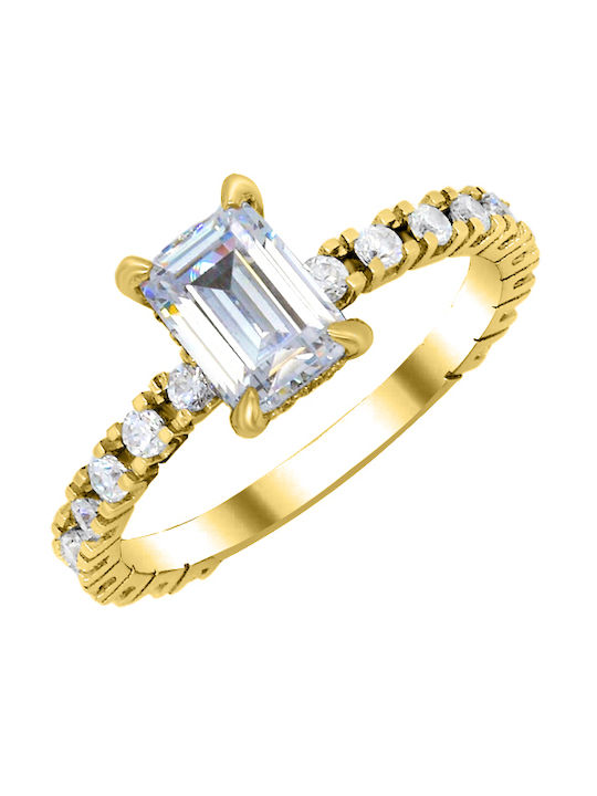 Single Stone Ring of Gold 14K