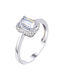 Single Stone from White Gold 14K