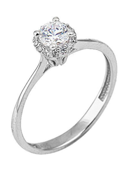 Single Stone from White Gold 14K