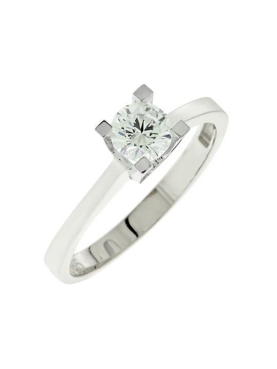 Single Stone from White Gold 14K