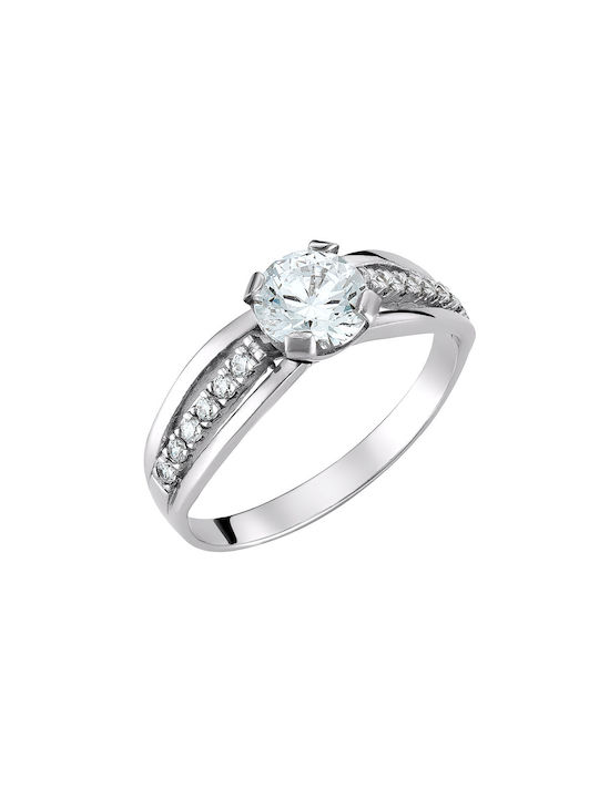 Single Stone from White Gold 14K