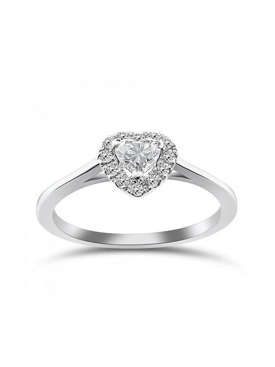 Single Stone from White Gold 18K