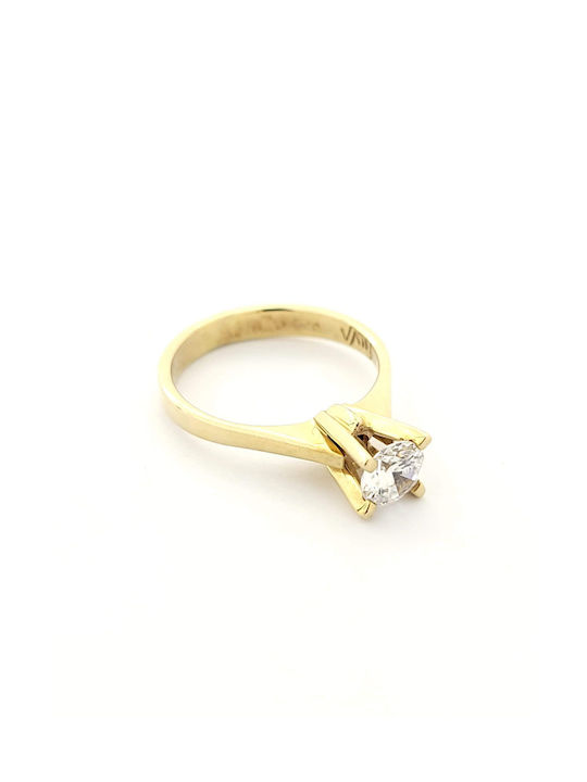 Kirkikosmima Single Stone from Gold 14K