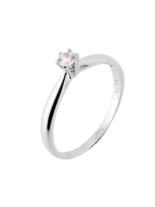 Single Stone from White Gold 14K