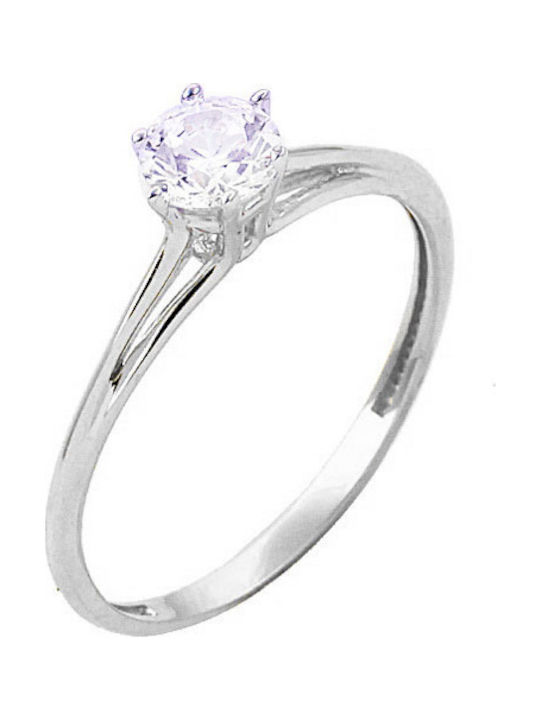 Single Stone from White Gold 14K