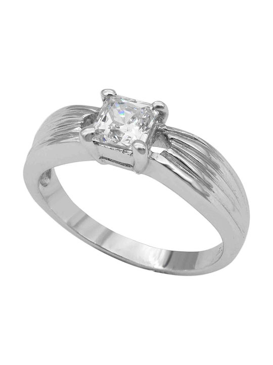 Single Stone from White Gold 14K