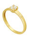 FenixJewelry Μονόπετρο από Χρυσό 14K με Διαμάντι & Ζιργκόν