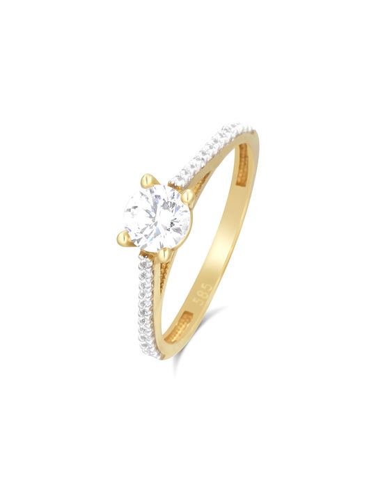 Single Stone from Gold 14K