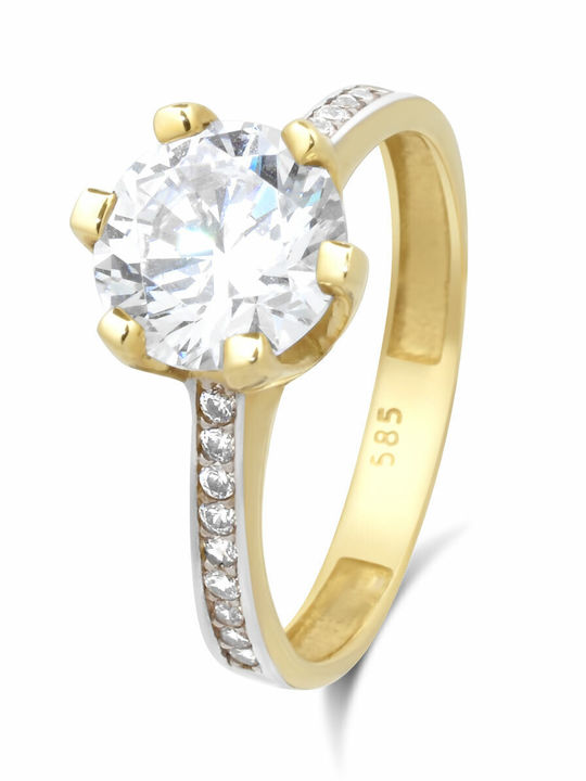 Goldjewels Single Stone from Gold 14K
