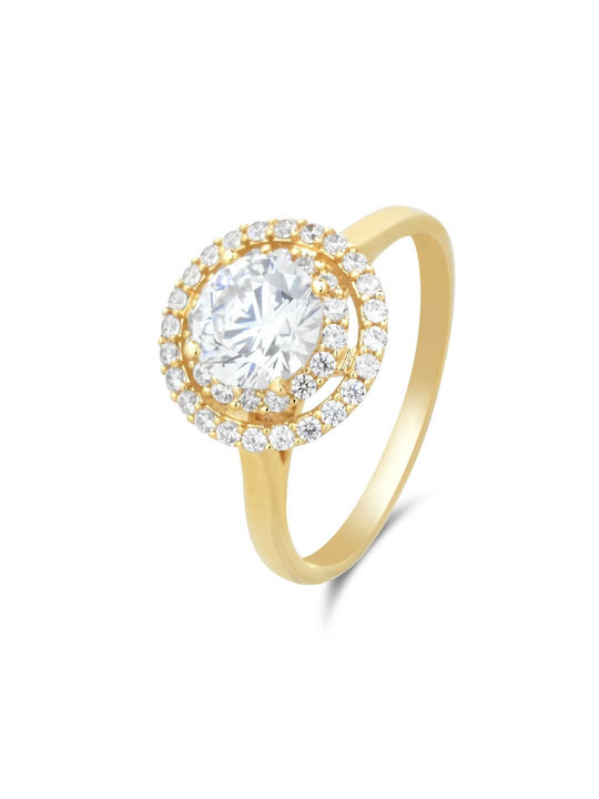 Single Stone Ring of Gold 14K