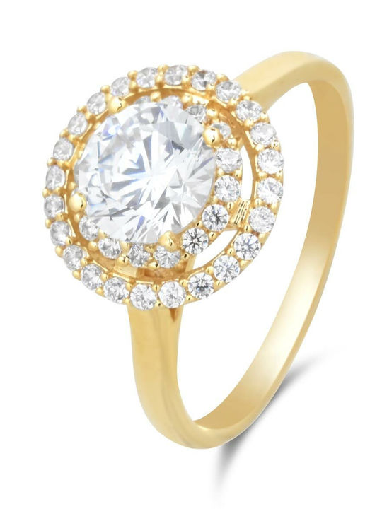 Goldjewels Μονόπετρο από Χρυσό 14K με Ζιργκόν