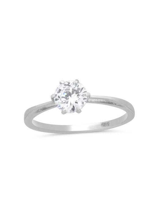 Single Stone from White Gold 14K