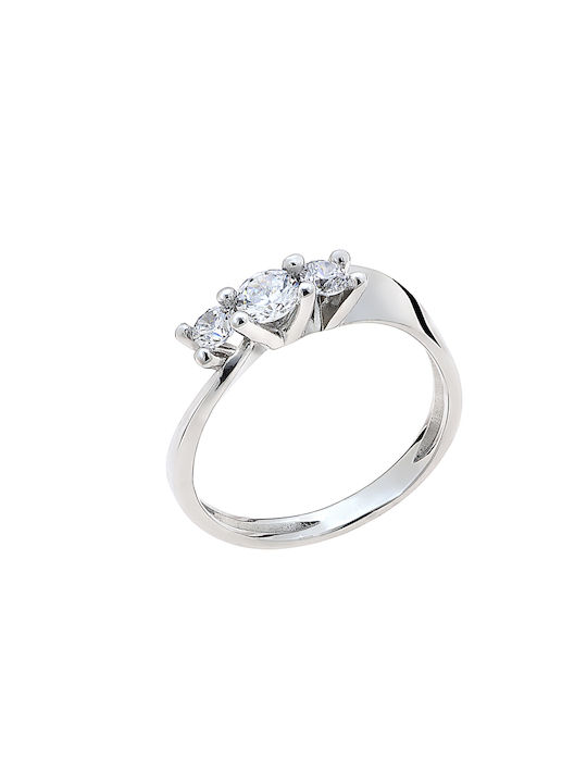 Single Stone from White Gold 18K