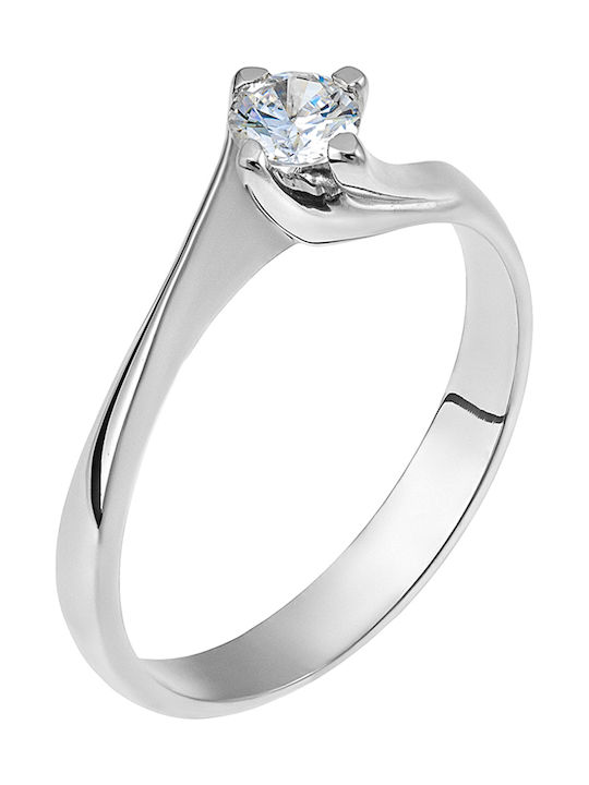 Single Stone from White Gold 14K