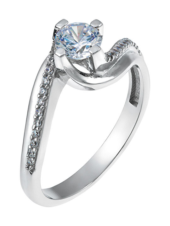 Single Stone from White Gold 14K