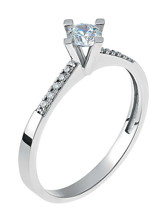 Single Stone from White Gold 14K