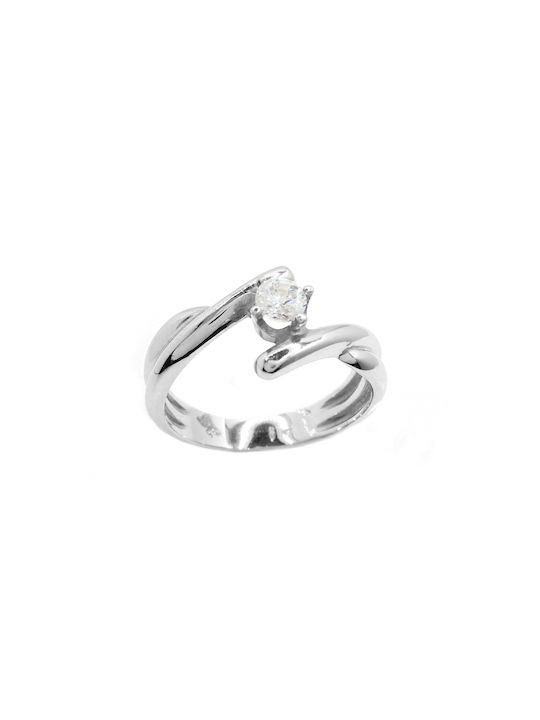 Single Stone from White Gold 14K